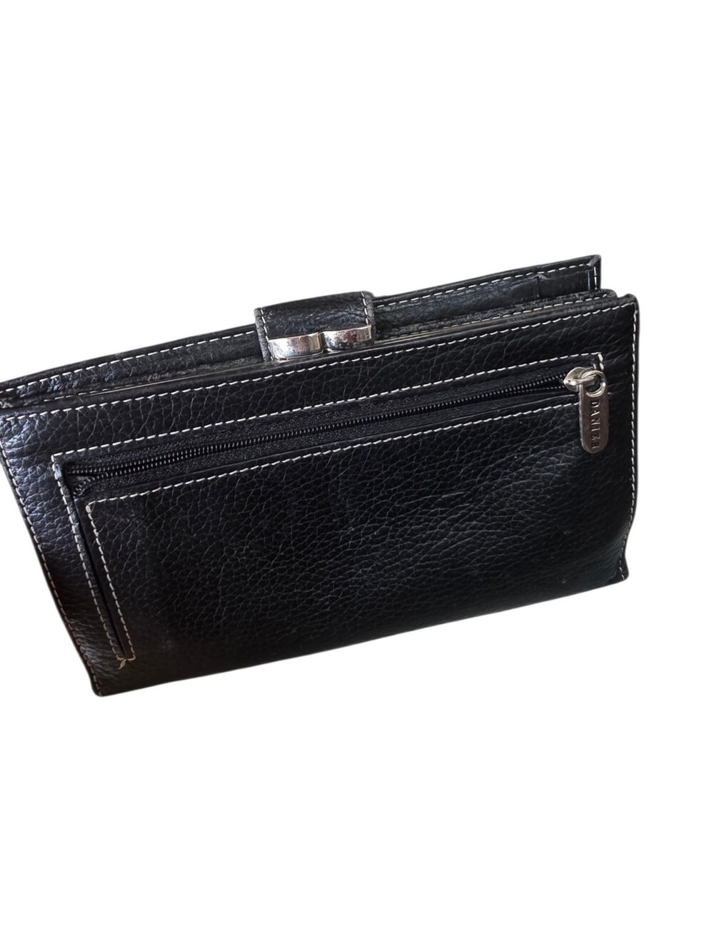 Danier Black Kiss Lock Large Wallet